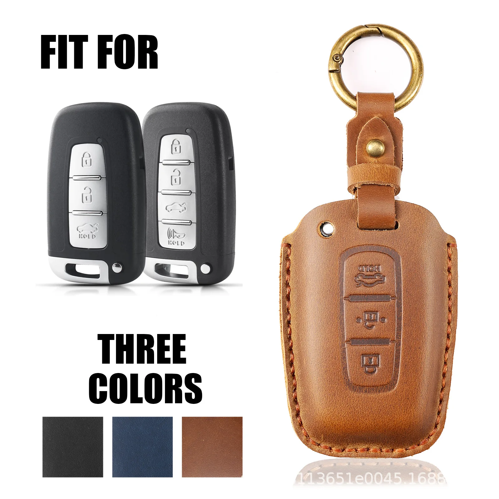 

Leather Car Key Cover Case for Hyundai IX35 Sonata 8 for Kia Forte Rio 3 K2 K3 K5 Sportage Holder Fob Auto Accessories Shell