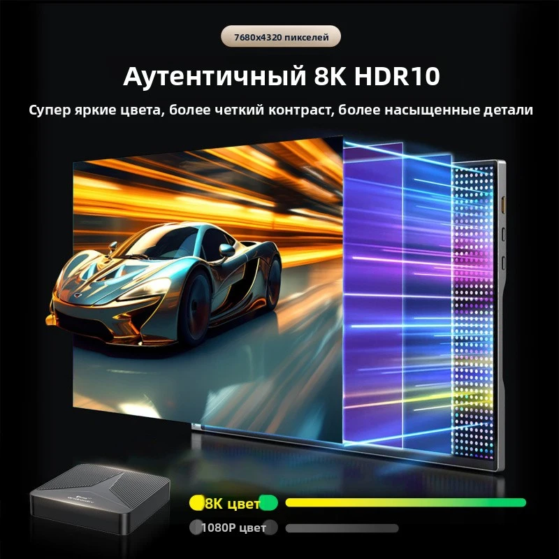 Фото ТВ-приставка TV98 ATV RK3518 Smart 5G 4G Dual WiFi 8GB 128GB BT5.0 Android 14 с голосовым пультом, поддержка потокового вещания 8K 4K Ultra HD, IPTV. №2