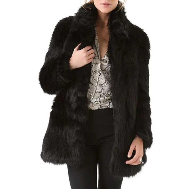 Women's Leather Fur Coat Winter Faux Fur Coat Whole Leather Faux Fur Coat Artificial Fur Faux Fur Coat