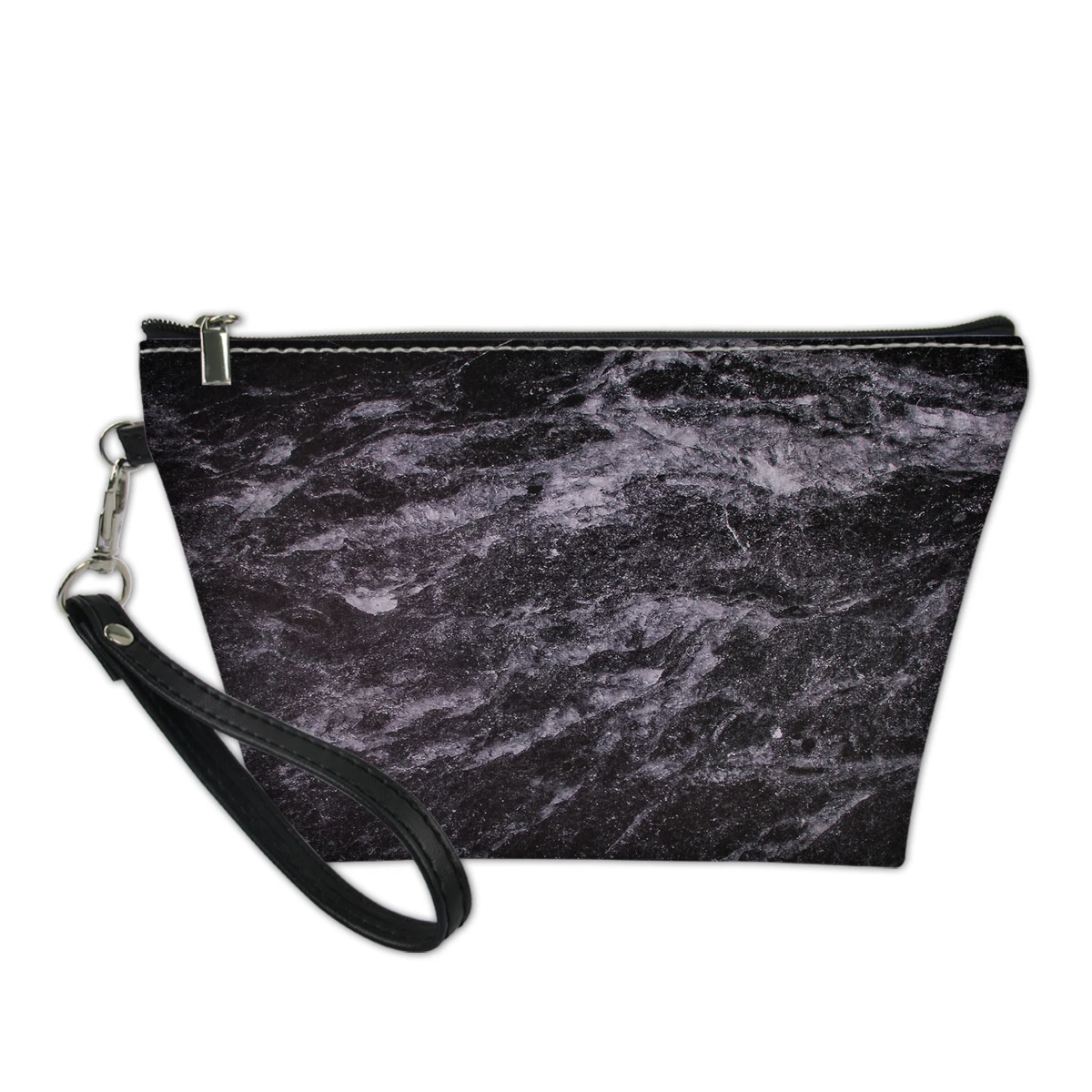 Marble Texture Pattern Print Decoration Toiletry Bag Girl Women Zipper Neceser Outdoor Party Storage Make Up Cases