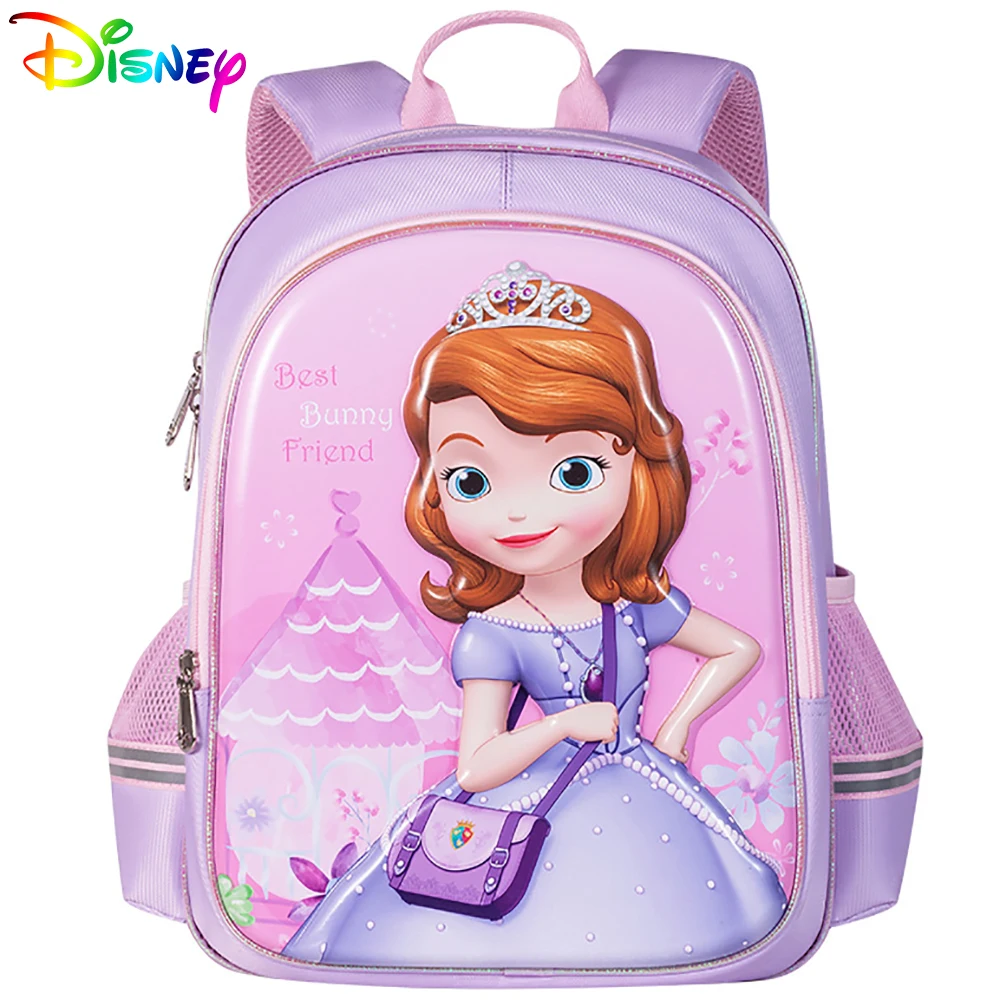 

Disney New Lovely Schoolbag For girls Cartoon Sofia The First Pattern Escolar Mochila Teenager Elsa Backpack Primary Bookbag