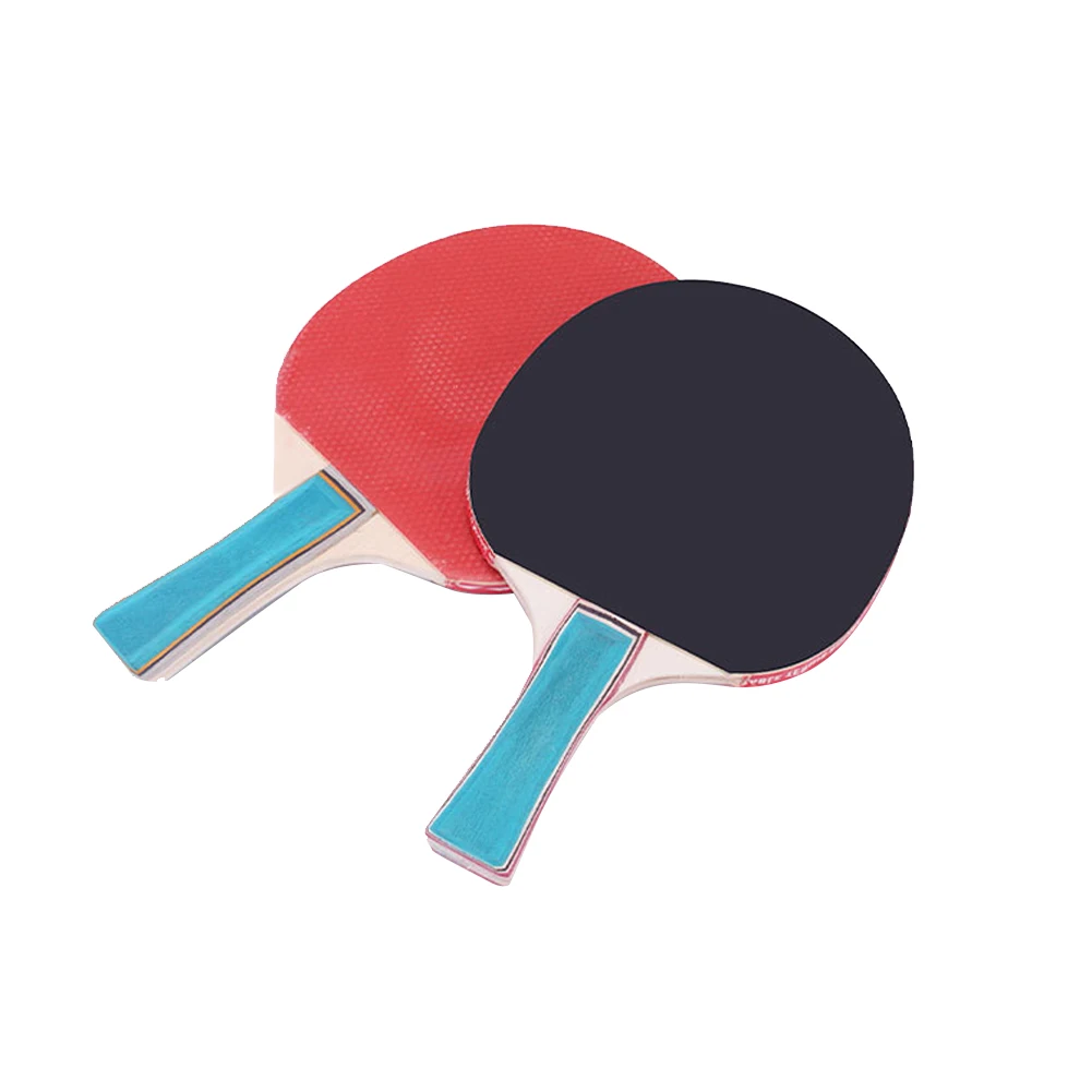 1 Pair Professional Table Tennis Racket Bat Set PingPong Bat+3 Balls Long Handle Solid Wood Racket Horizontal Shot Double-sided