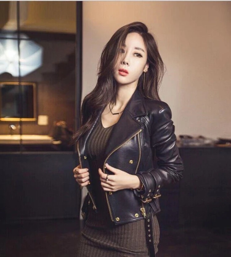 Бесплатная доставка 2022 Женские Модные Куртки из натуральной кожи. Женская куртка