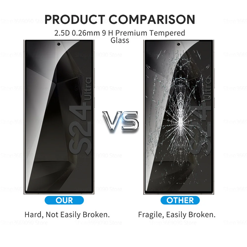 1-4 шт. противошпионское закаленное стекло для Samsung S24 Ultra защита экрана Galaxy + S 24 Plus