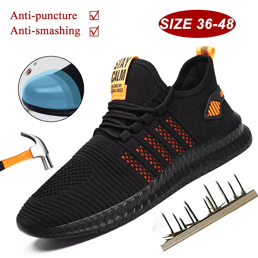 

Outdoor Sneakers Breathable Hiking Shoes Comfortable Breathable Industrial Men's Work Safety Shoes Working Protection Shoes