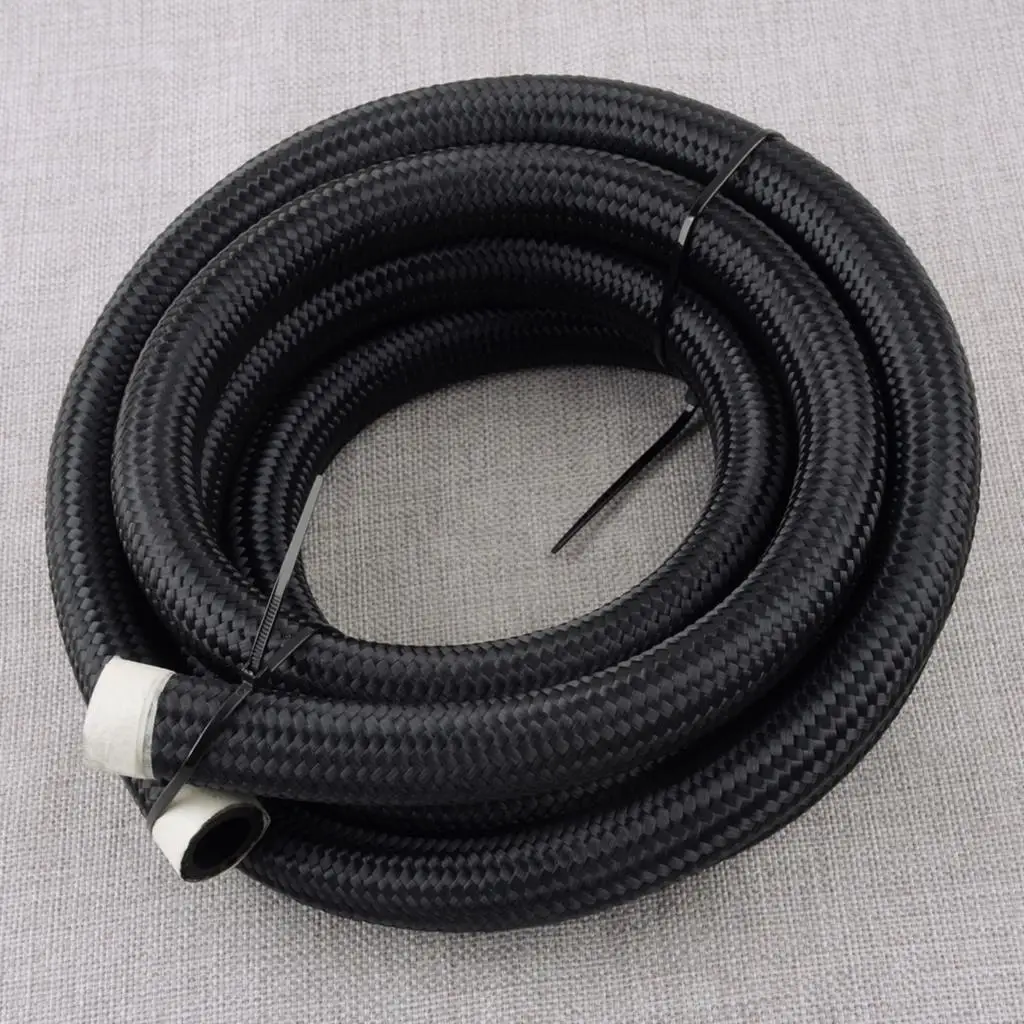 

Black 3M 9.8FT AN10 Nylon Cover Braided Oil Fuel Gas Line Hose 7MPA Universal Accessories