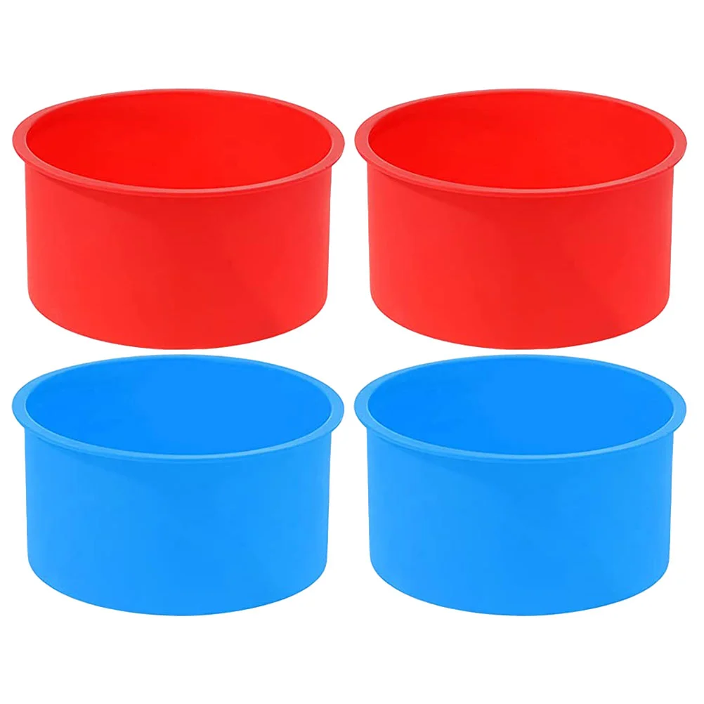 

4 Pcs Silicone Chocolate Molds Inch Bakeware Baking Supplies Non-Stick Tin Jelly 10X5CM DIY Silica Gel Mousse