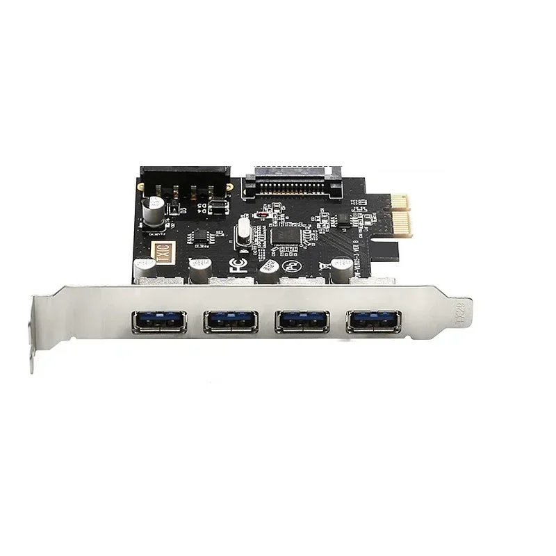 4-портовая плата расширения USB 3.0 PCI-E 4-контактный/15-контактный разъем питания для
