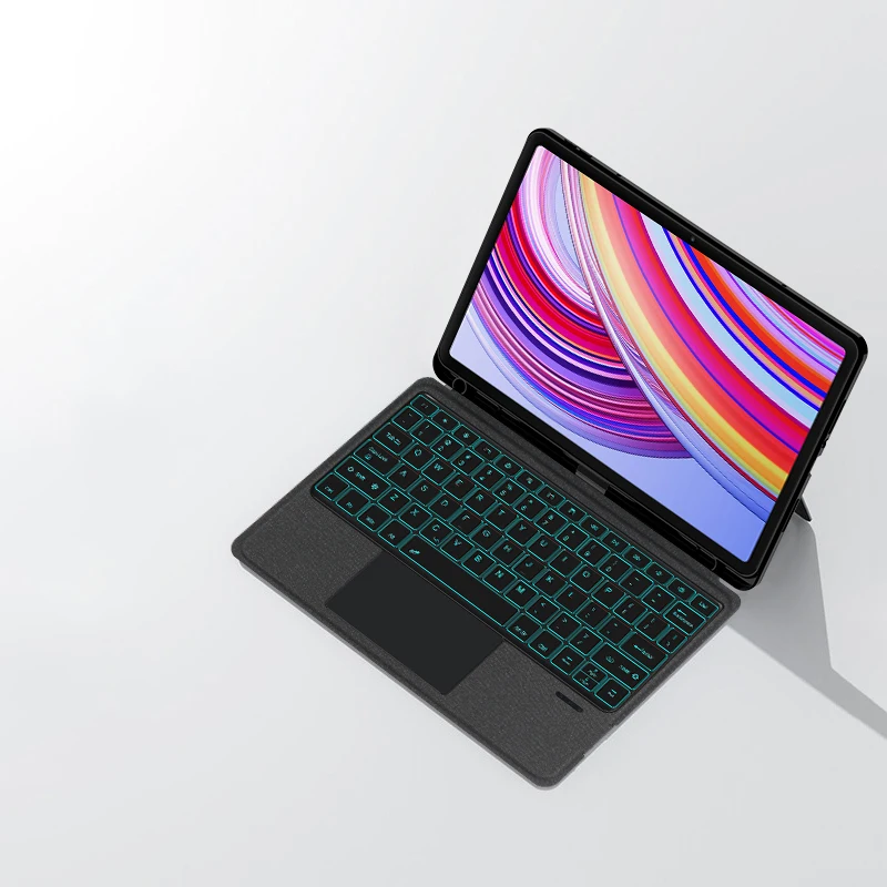 Волшебная клавиатура с подсветкой AJIUYU для XiaoMi Redmi Pad Pro 12,1 дюйма, смарт-чехол Folio, португальский, испанский, арабский, чехол для клавиатуры (art.: 3920d2be22792) - 3920d2be22792