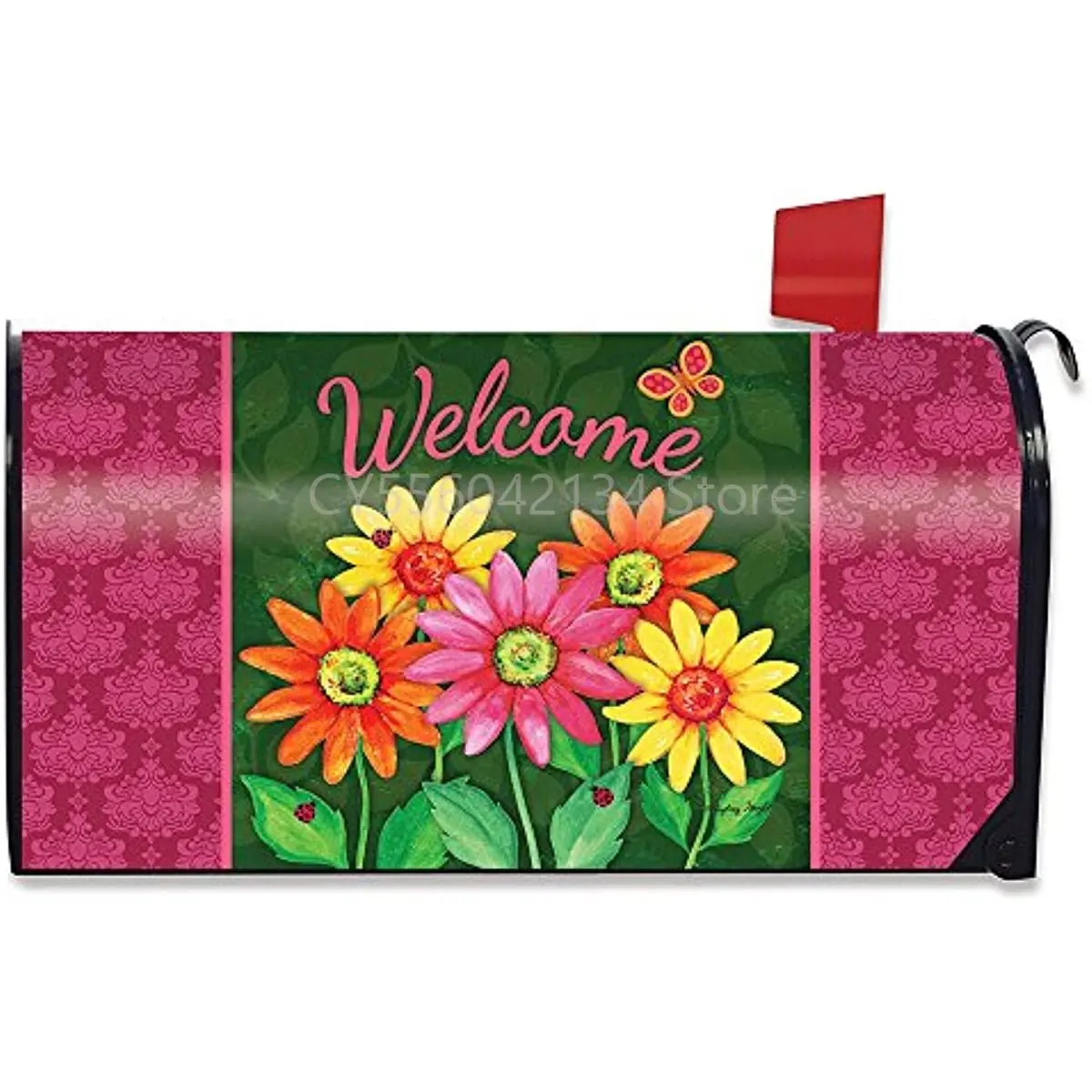 

Welcome Daisies Spring Magnetic Mailbox Cover Floral Standard
