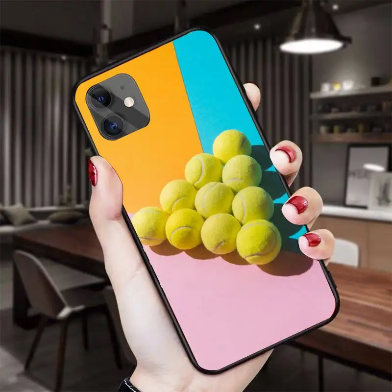 Фото Чехол для телефона в виде теннисного мяча iPhone 11 12 13 Pro Max 5s 6s 7 8 Plus X XR XS SE 2020 Mini Чехол для телефона в виде теннисного мяча iPhone 11 12 13 Pro Max 5s 6s 7 8 Plus X XR XS SE 2020 Mini