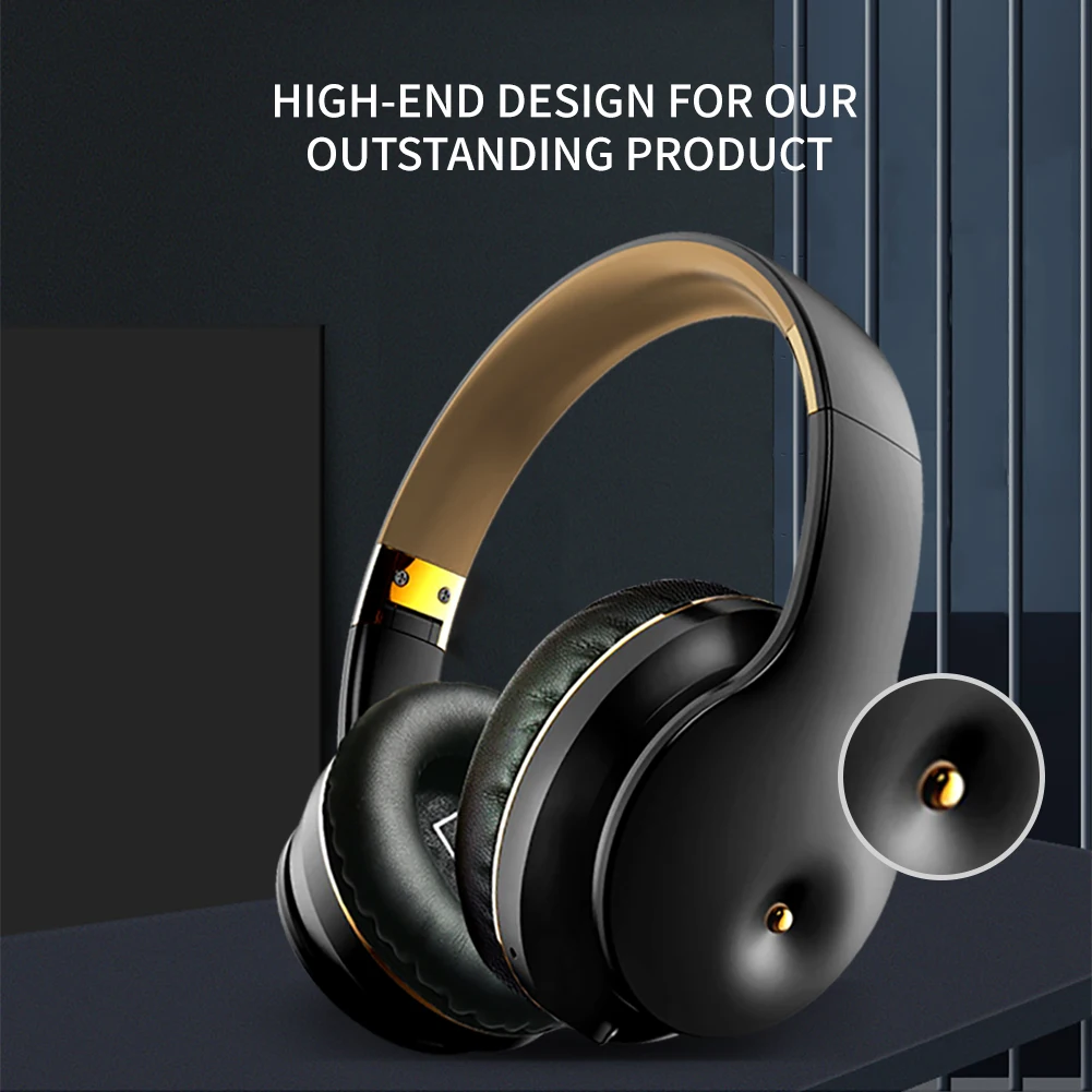 

Bluetooth Headphones With Microphone Active Noise Cancelling Wireless Headset HIFI Stereo Surround ANC Sport Gaming Earphones FM