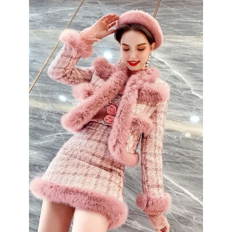 Женское платье во французском стиле темпераментная Милая ветровка и юбка для