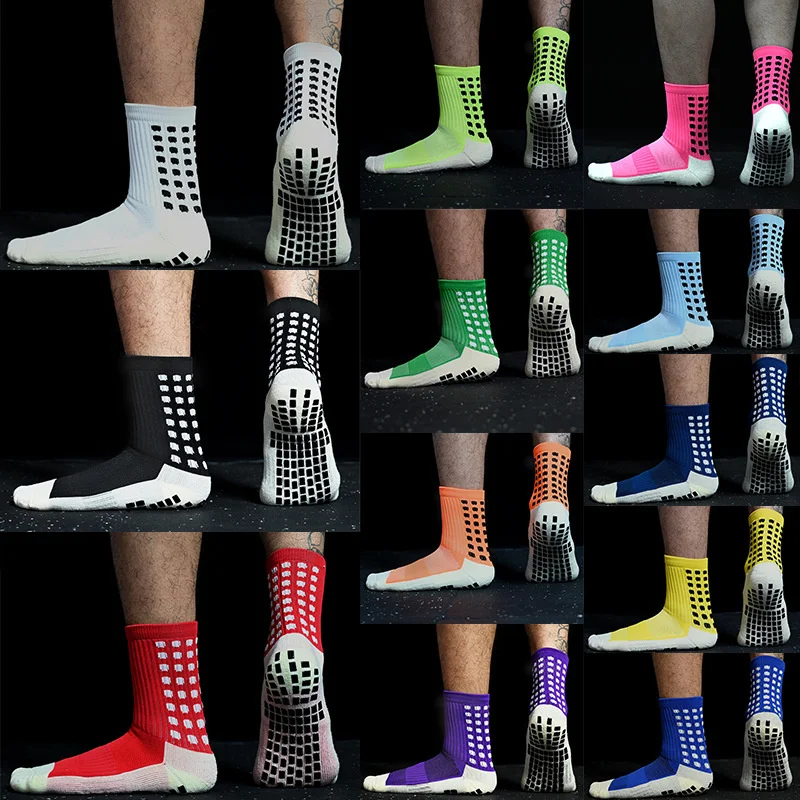 

Sports Men's Football Anti Slip Socks Athletic Long Socks Absorbent Grip Socks For Basketball Soccer Volleyball Running Sock