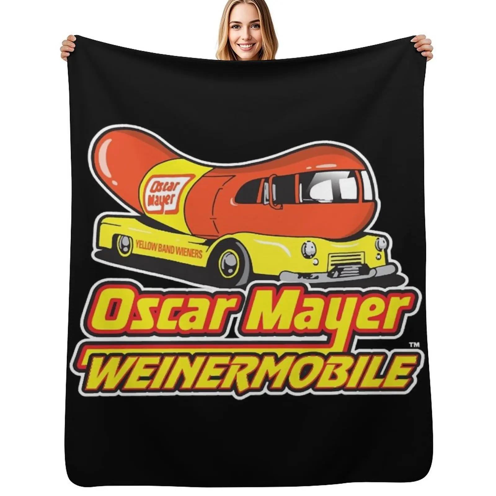 Фото Плед Oscar Mayer Wienermobile, устойчивый к выцветанию, прочный плед