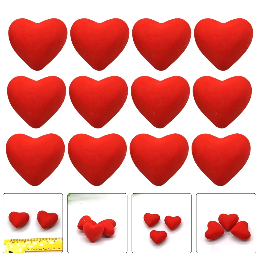 

24 Pcs Love Eraser Valentine's Day Adorable Basket Stuffers Kids Mini Student Accessory Supply Decorative Household
