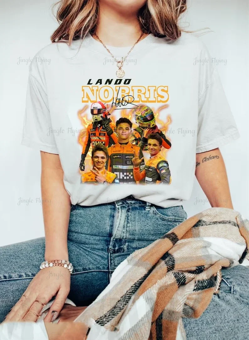Рубашка Ландо Норрис толстовка классическая футболка с рисунком 90-х годов
