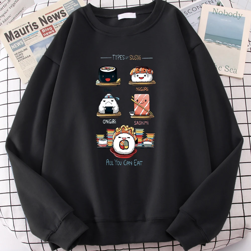 

Japanese Cartoon Sushi Hoodie Male Cartoons Aesthetic Tracksuits Hip Hop Street Sweatshirt For Mens Oversized Loose Streetwear