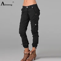 aimsnug 2022 summer new sexy fashion pants plus size 5xl womens cusual pants high cut female all matched stand pocket trousers