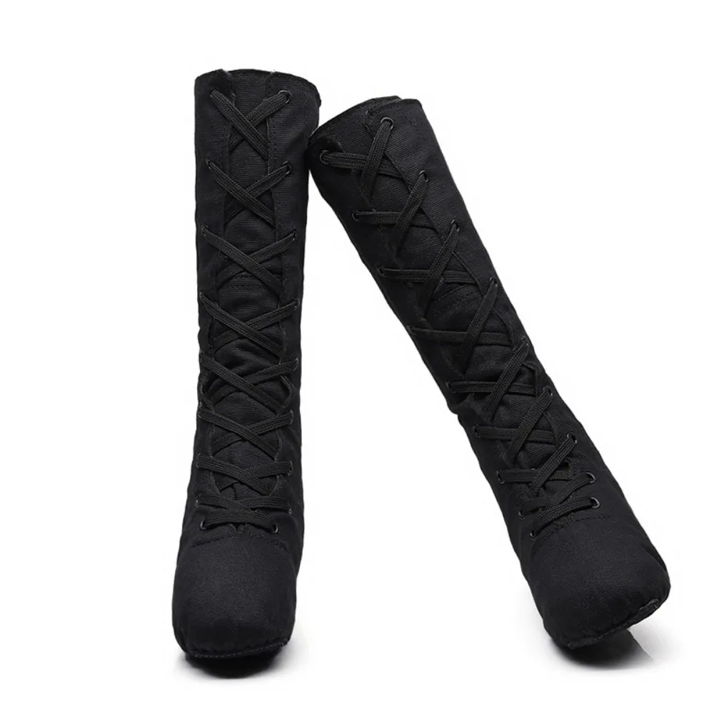 Женские парусиновые Джазовые ботинки танцевальная обувь детская для