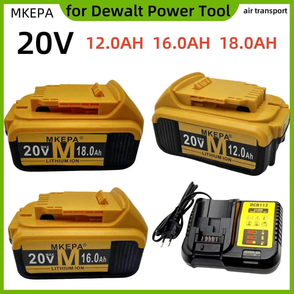Аккумулятор 18 Ач 16 12 20 В для электроинструмента Dewalt DCB206 hBattery DCB204-2 DCB200