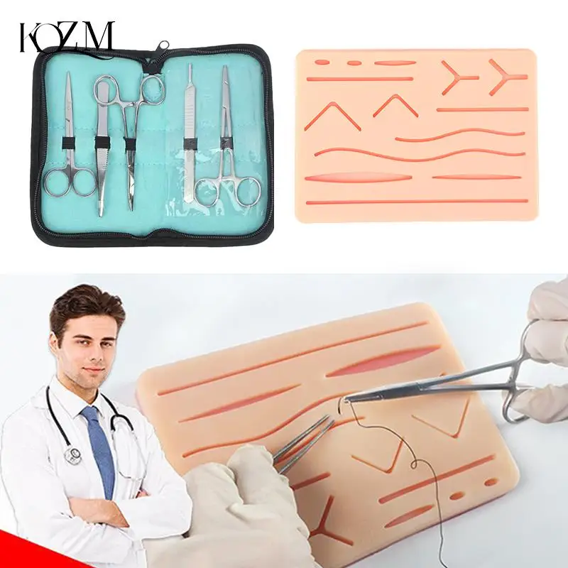

Surgical Suture Training Kit Skin Operate Suture Practice Model Training Pad Scissors Tool Set Teaching Equipment
