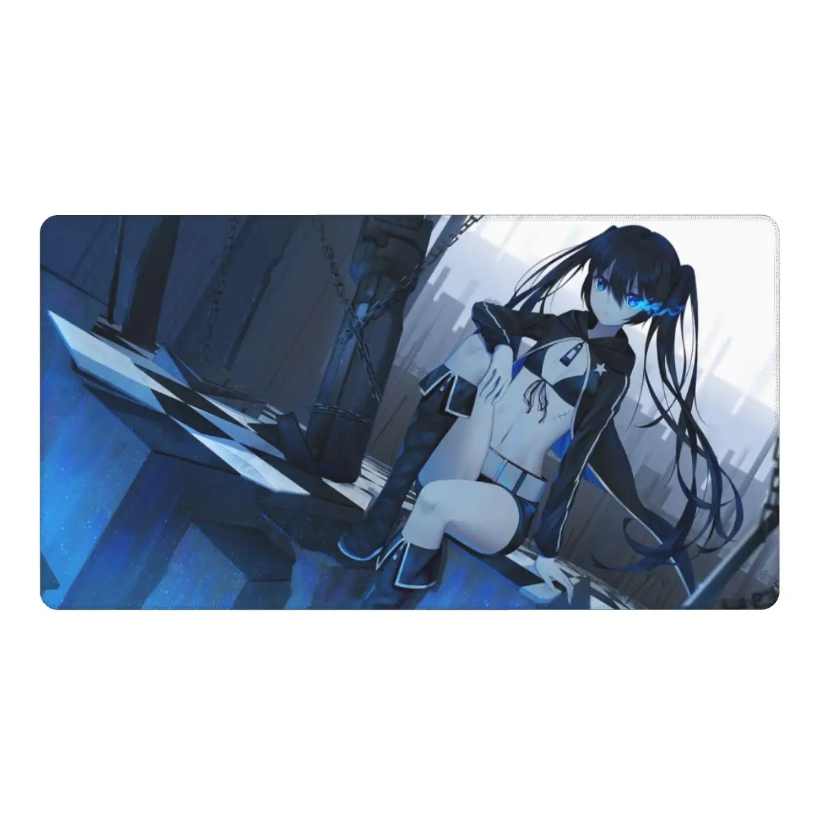 

Черный Противоскользящий резиновый игровой коврик для мыши