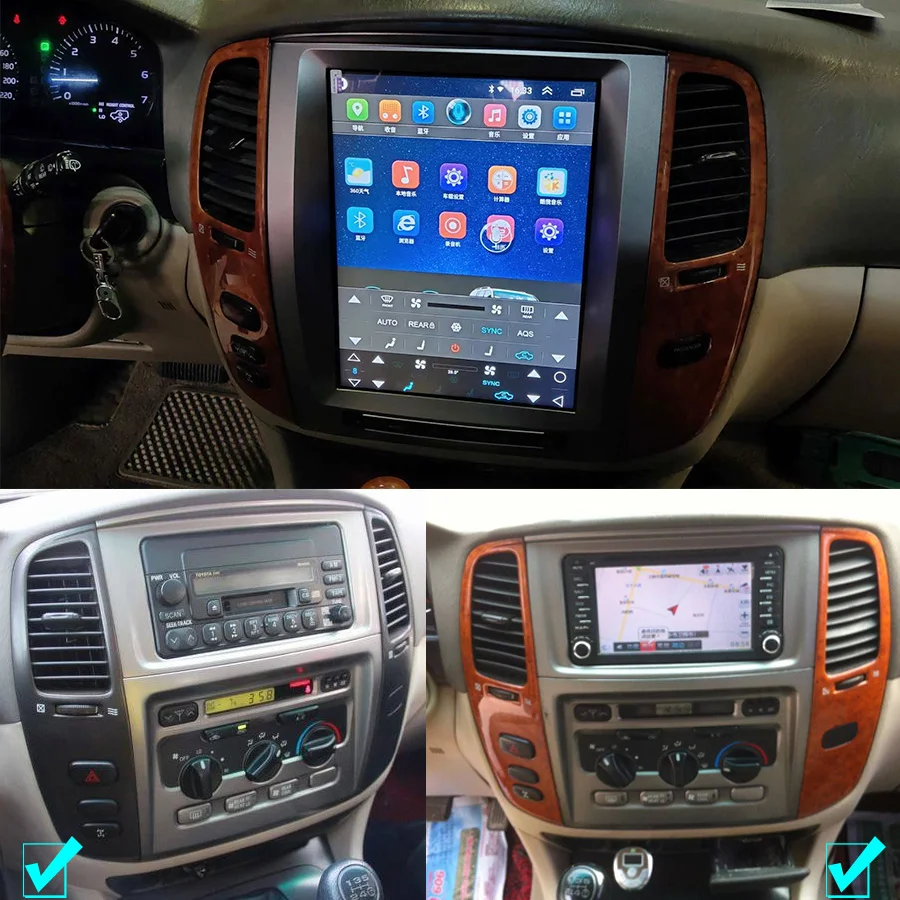 

Tesla Style Multimedia Video Player For Toyota LC100 2004 Landcruiser 100 Series 12.1inch Car Radio Android 11 Screen GPS 128GB