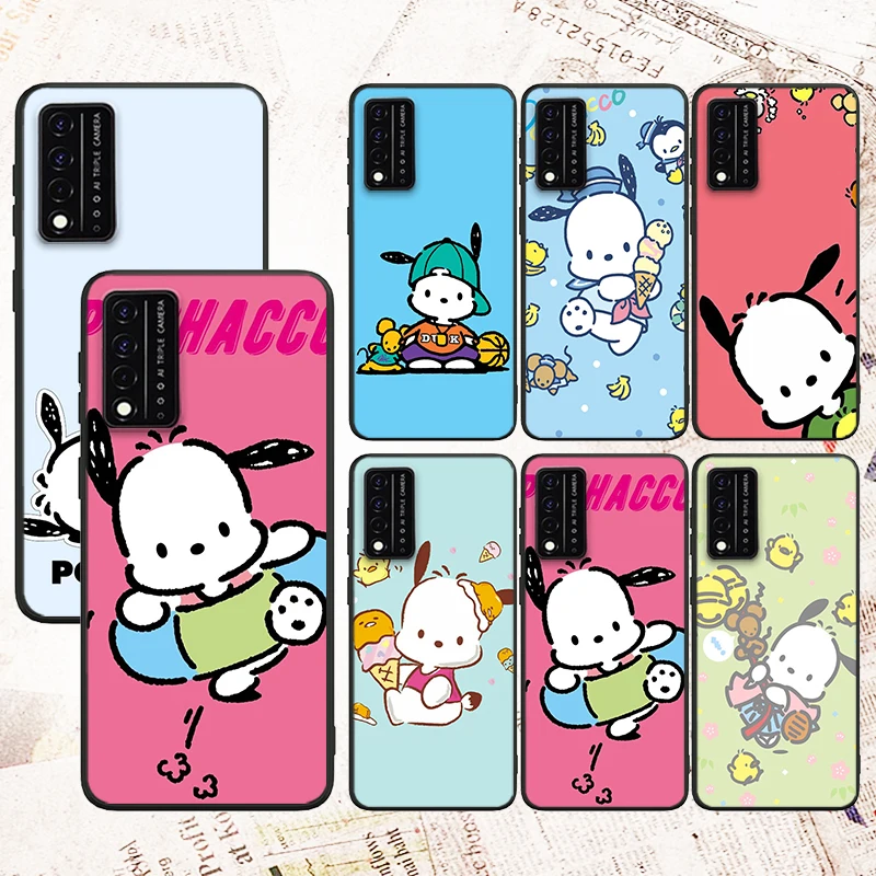

Pochacco Art Cartoon Dog For T-Mobile REVVL V+ 5G 4 REVVL V Plus 5G 4+ Black Phone Case Shockproof Soft Silicone Cover Capa