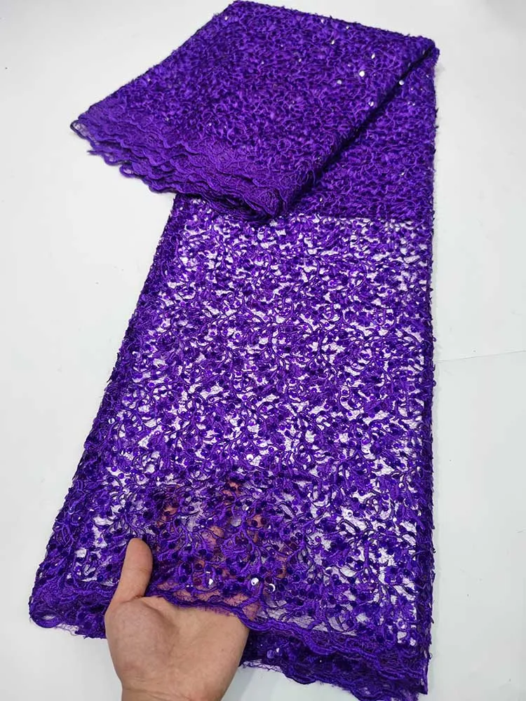 

12 Colors African Net Lace Fabric French Mesh Lace Fabric Nigerian High Quality With Sequins Tulle Lace Fabric For Women Dress