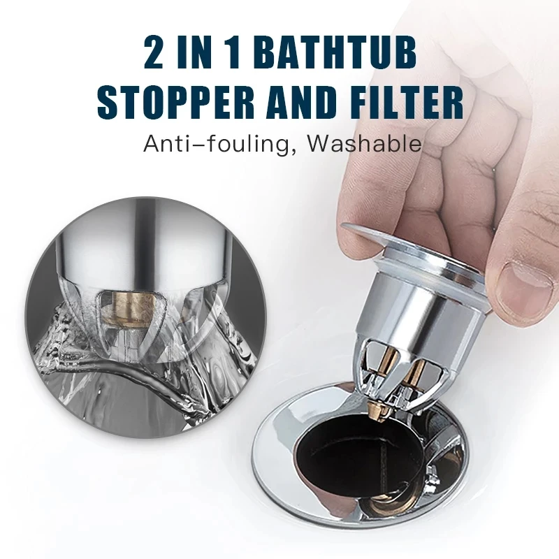 

Press Bounce Basin Popair Extension Bath Plug Kitchen Hardware Accessories-up Drain Filter Bathroom Shower Sink Filter Plug H