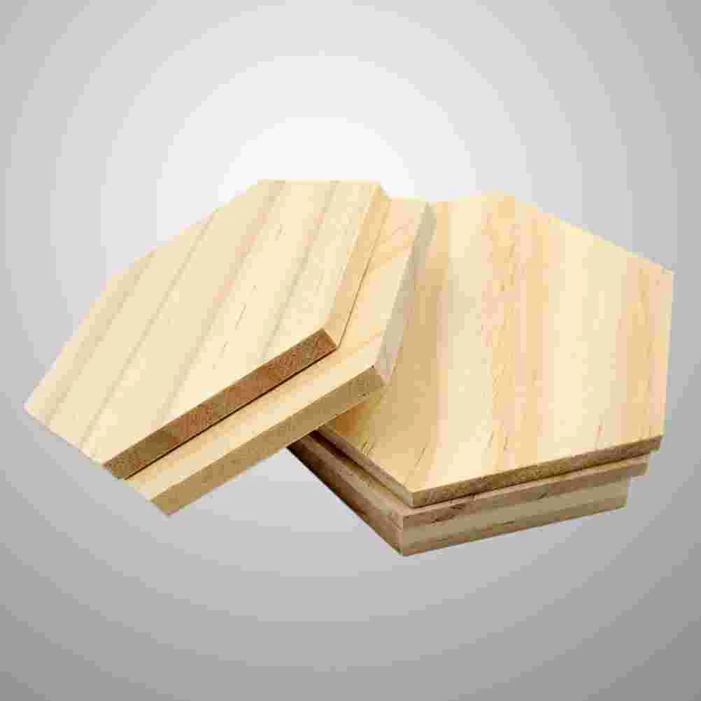 

Wood Hexagon Slices Wooden Craft Cork Pieces Cutouts Discs Decorative Blankunfinished Shapes Tree Ornaments Supplies Slab
