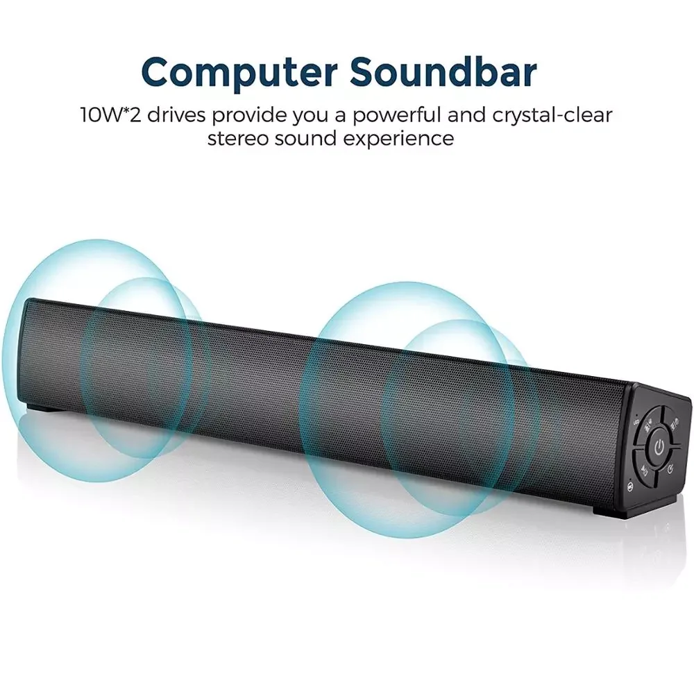 

Home Theater Speaker Wired & Wireless Bluetooth 5.0 SoundBar Portable Mini Sound bar with Remote Control for PC Moible Phone