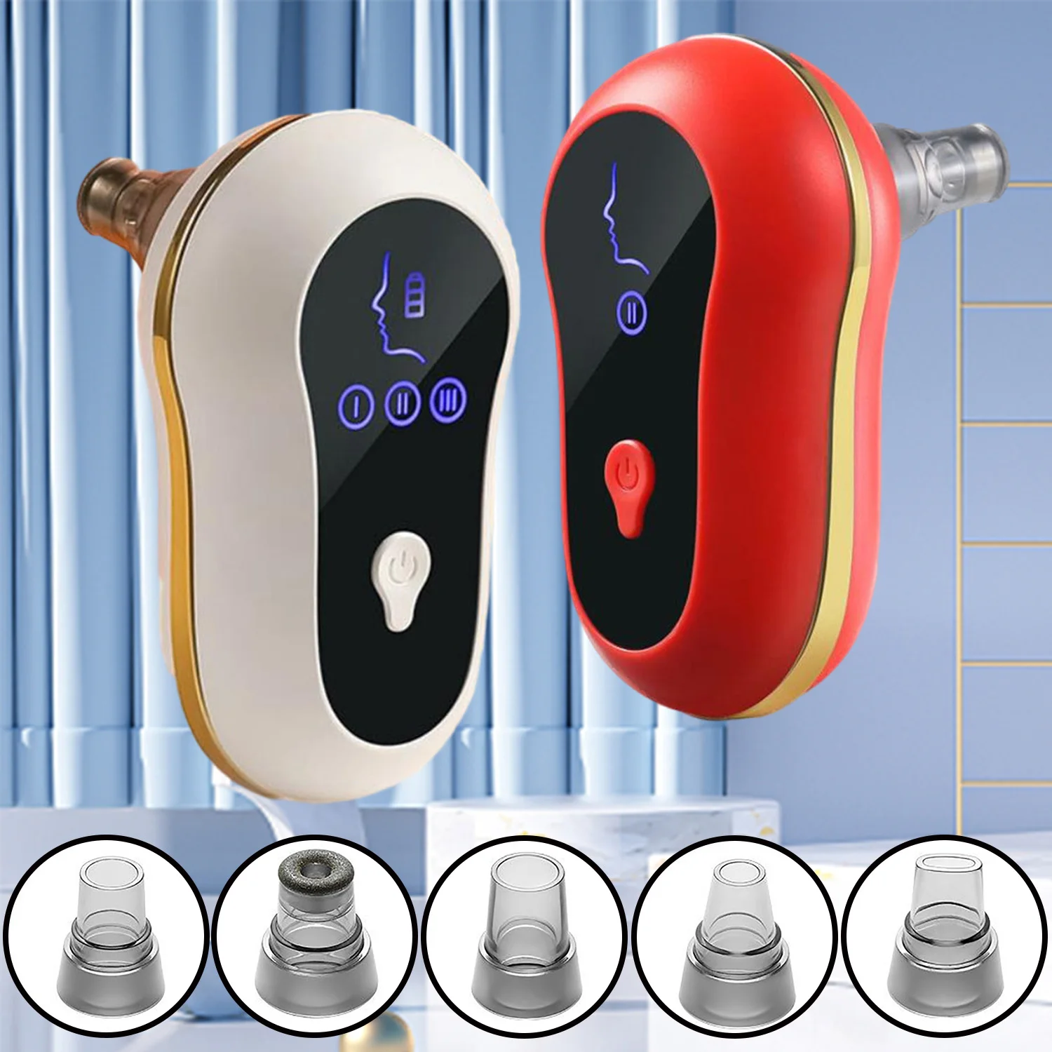 

Blackhead Remover Electric,Vacuum Suction Blemish Remover Face Care Tool Pore Acne Pimple Nose Cleaner Home Use Beauty Devices