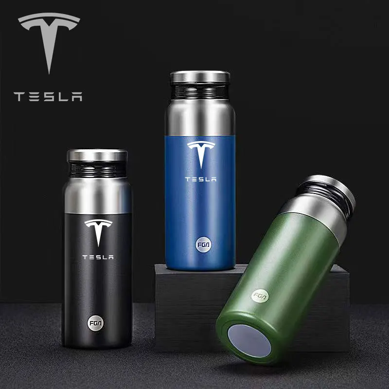 

600ML High -End Business Water Cup For Tesla Model 3 Model X Model S Model Y Laser Carving LOGO 316L Stainless Steel Car Thermos