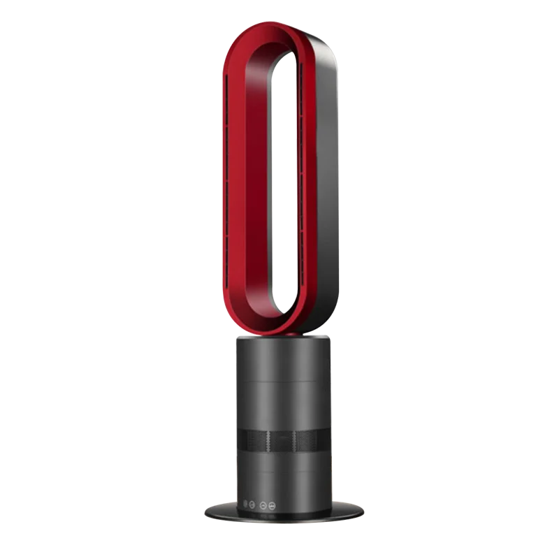 

2022 factory price silent leafless remote control floor fan electric bedroom heater