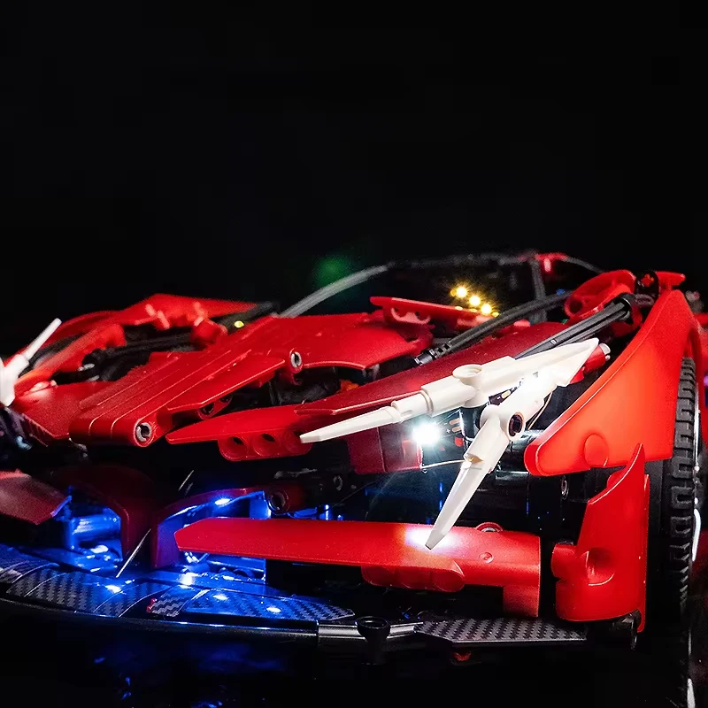 Фото Комплект светодиодных фонарей RC DIY для LEGO KBOX 10519 Технический спортивный автомобиль Hypercar (только светодиодный светильник, модель без блоков) №2