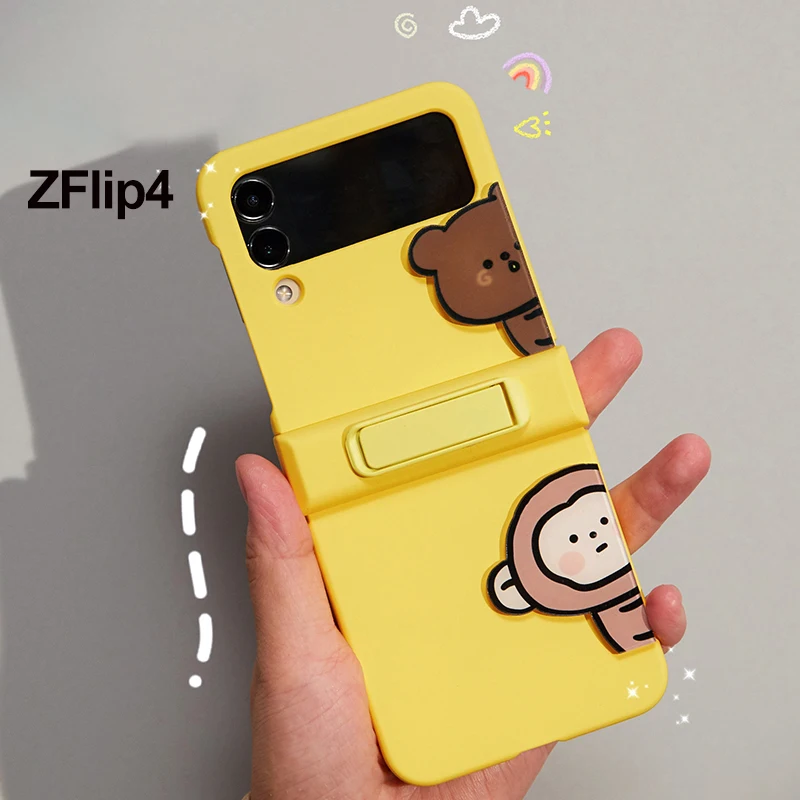 For Samsung Z Flip 4 Case 2022 Original Design New Phone Cover for Samsung Galaxy Z Flip 4 5G Cases with Phone Holder