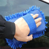 ultrafine fiber chenille microfiber car wash glove mitt soft mesh backing no scratch for car wash and cleaning%ef%bc%88random color%ef%bc%89