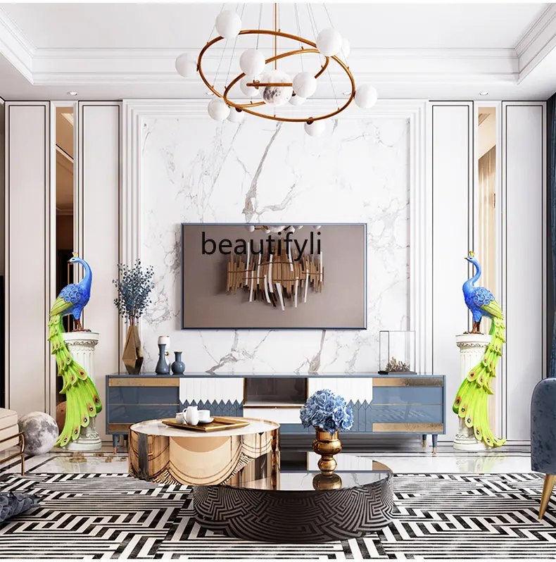 Настольное украшение zqв Европейском стиле имитация павлина Феникса для дома