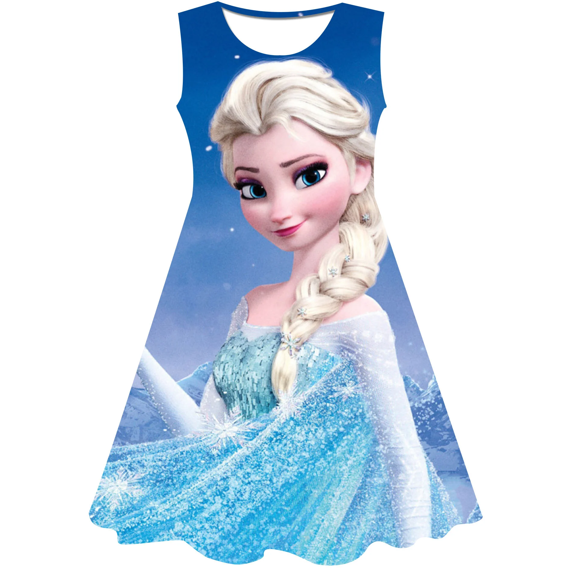 Disney Frozen 2 Dress Costumes Girls Princess Elsa Dress Ball Gown Birthday Kids Snow Queen Cosplay Carnival Clothing 1-10 Years