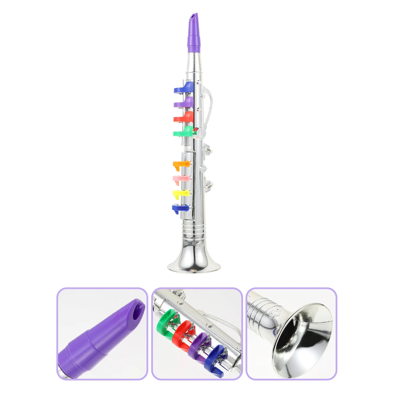 

Clarinet Saxophone Model Child Toddler Gift Beginner Kalimbas Electroplating Durable Music Alto