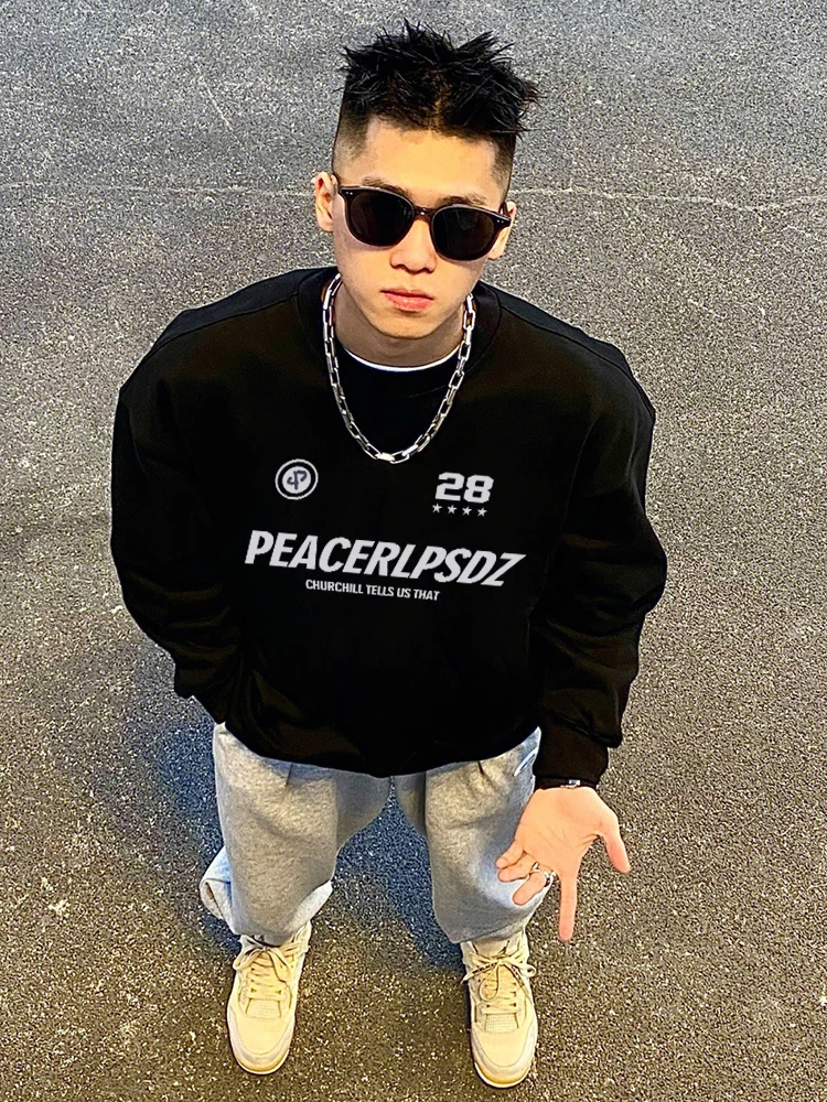 INS национальный модный бренд оригинальная рубашка с буквенным принтом тяжелая