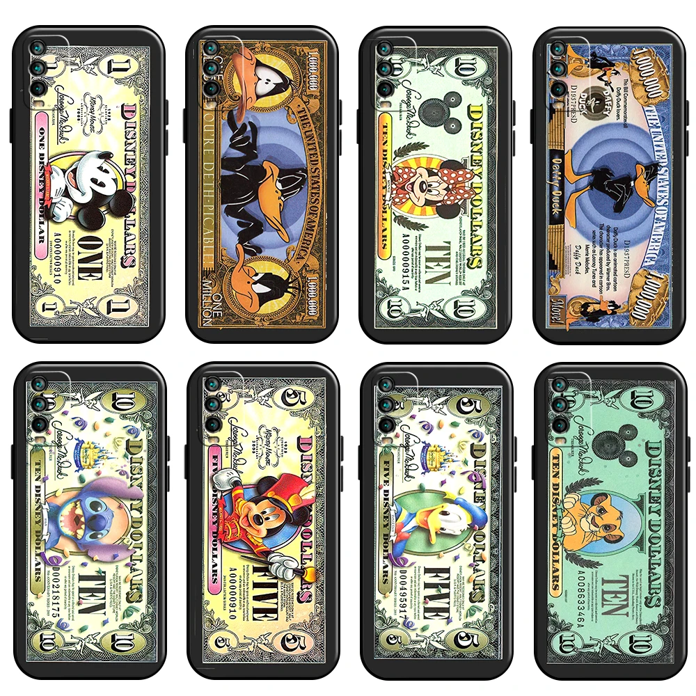 

Luxury Dollar US Mickey Mouse Phone Case For Xiaomi Redmi Note 10 10S 10T 9 9S 9T 5G Redmi 10 9 9T 9A 9C Soft Carcasa Back