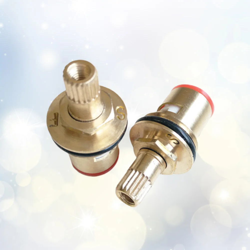 

2pcs 20mm Copper Ceramic Disc Cartridge Core Cold Replacement Bathroom Accessories Household Golden