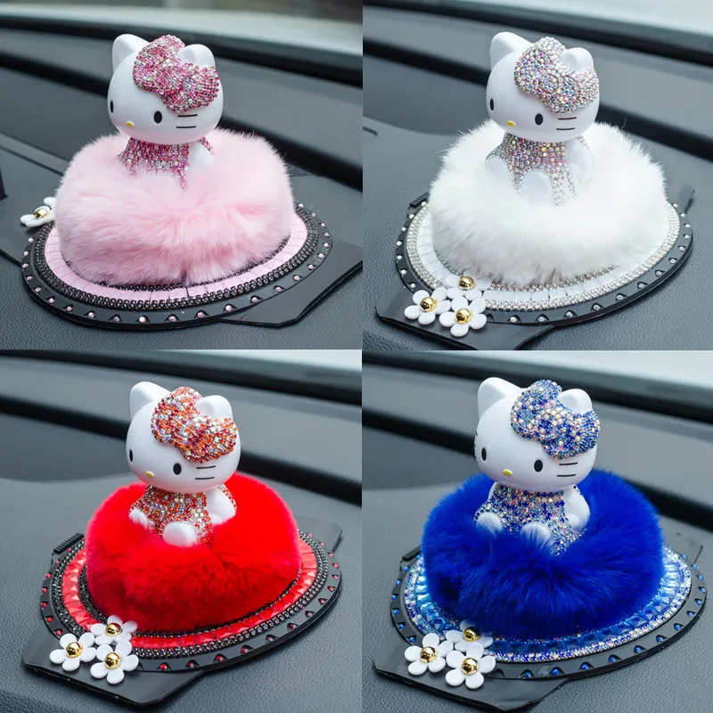 

Kawaii Sanrioed Anime Cartoon series HelloKitty cute Fashion creative car perfume sitting position ornament accessories Gift