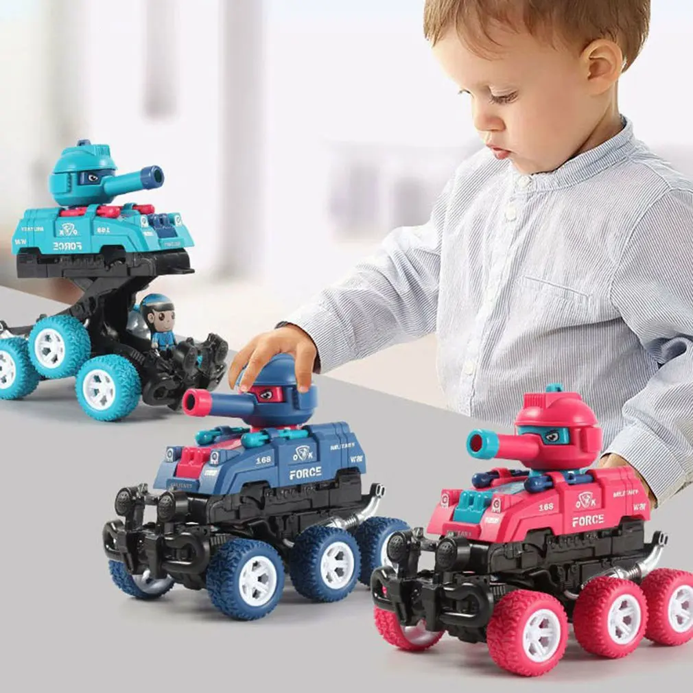 

Deformed Tank Autobots Inertia Friction Power Collision Toy Car Launchable Cannonball Toy For Children Boys Birthday Gift