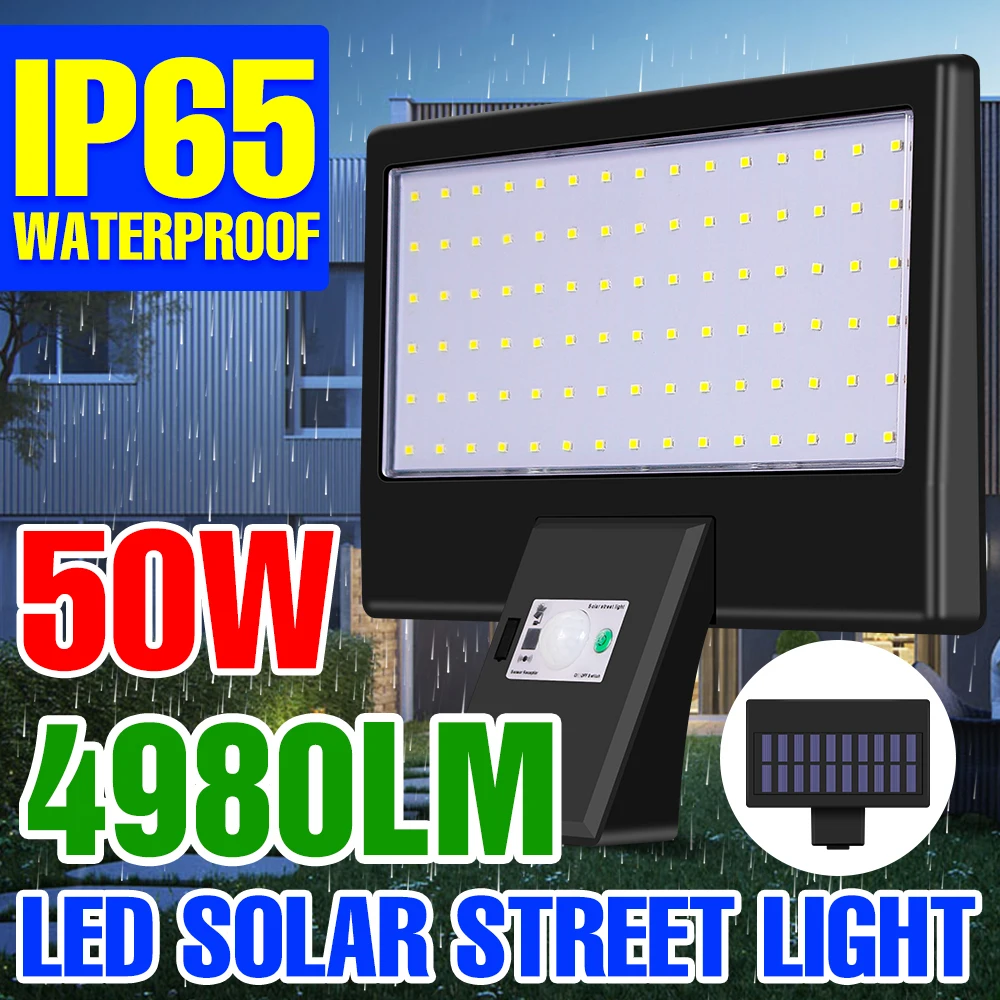 

LED Solar Light Outdoor Solar Lamp PIR Motion Sensor Street Light Sunlight Powered Spotlight IP65 Waterproof Garden Wall Lamp
