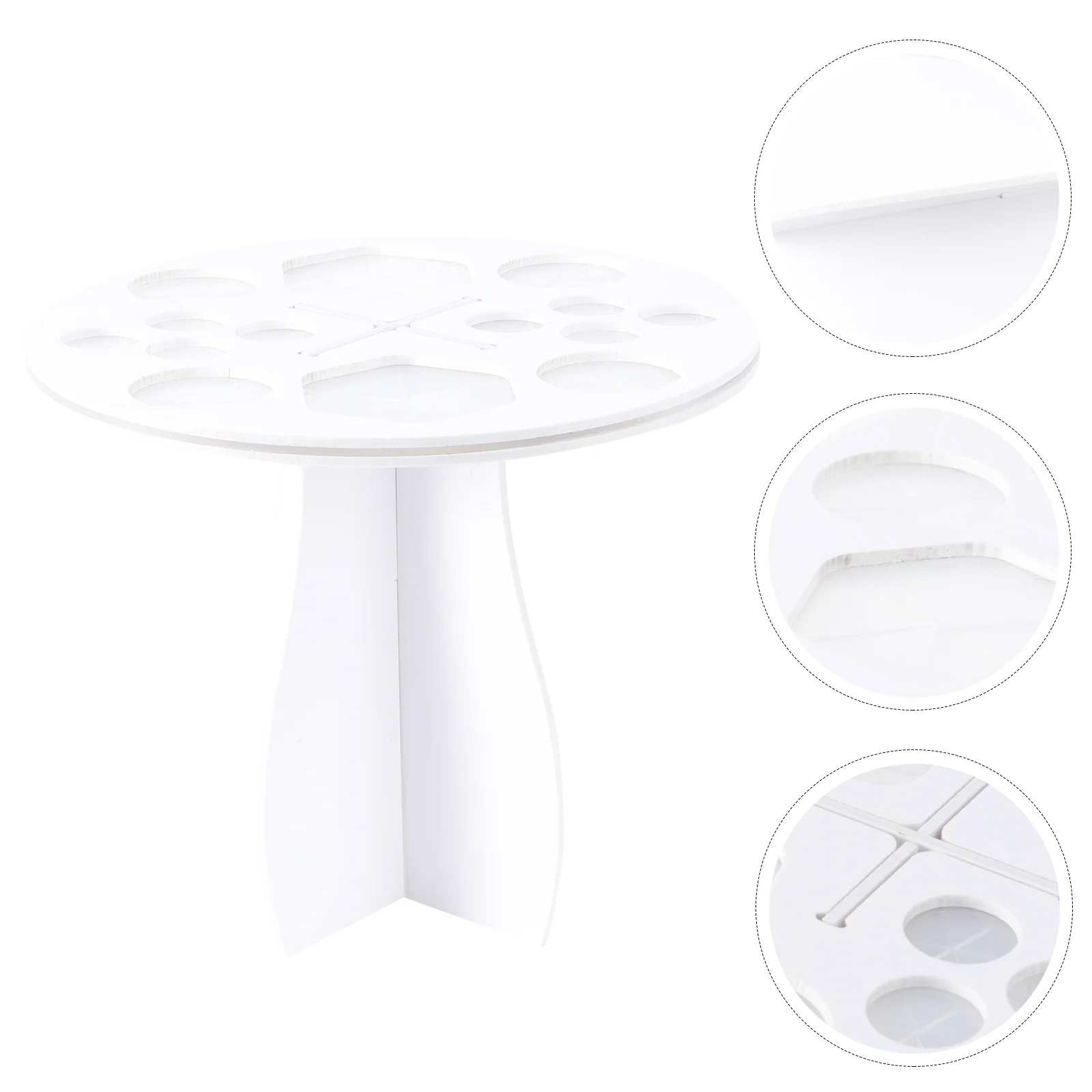 

1PC Makeup Brush Drying Rack 14 Holes Multifunction Makeup Brush Holder Stand Display Rack (White)