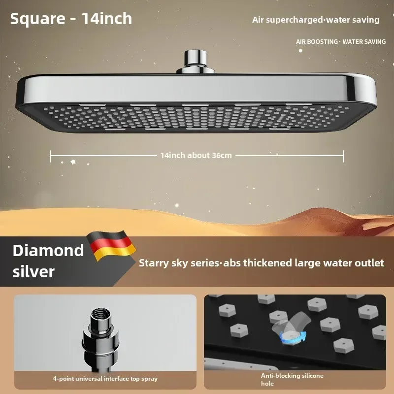 

Большая насадка для душа, насадка для душа под давлением, верхний распылитель, ванная комната под давлением, тропический душ, бытовой душ, насадка для душа, душ